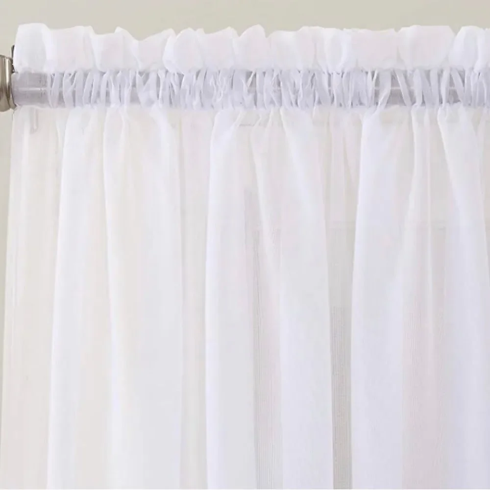 No. 918 Emily Sheer Voile Rod Pocket Curtain Panel, 59